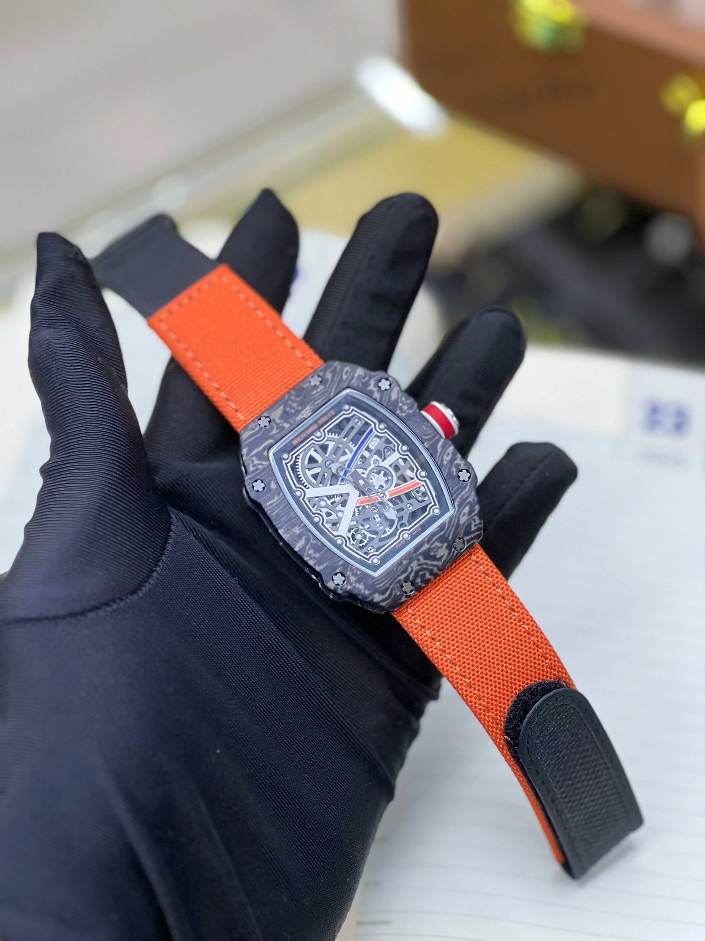 Modern Skeleton quartz  Watch for Men